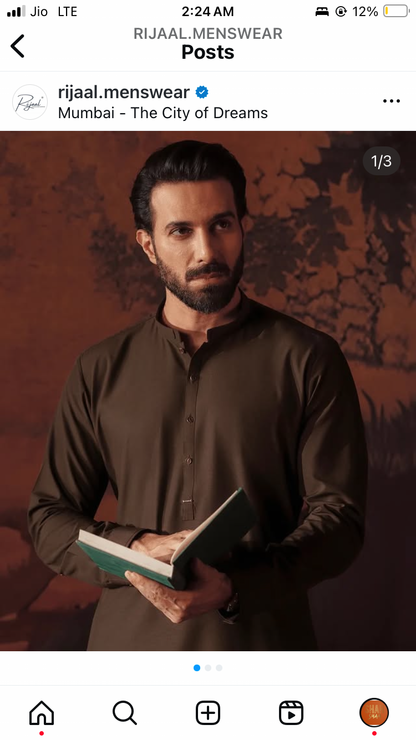 Luxury Hi-Neck Collar Kurta – Eid Special Edition